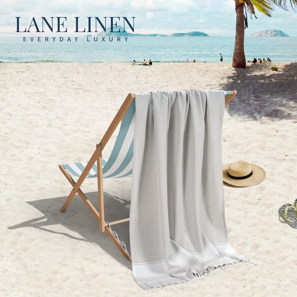 LANE LINEN Extra Large Beach Towel Oversized 39"x71", Pre-Washed & Quick Dry 🆕